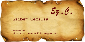 Sziber Cecília névjegykártya