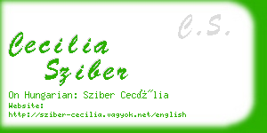 cecilia sziber business card